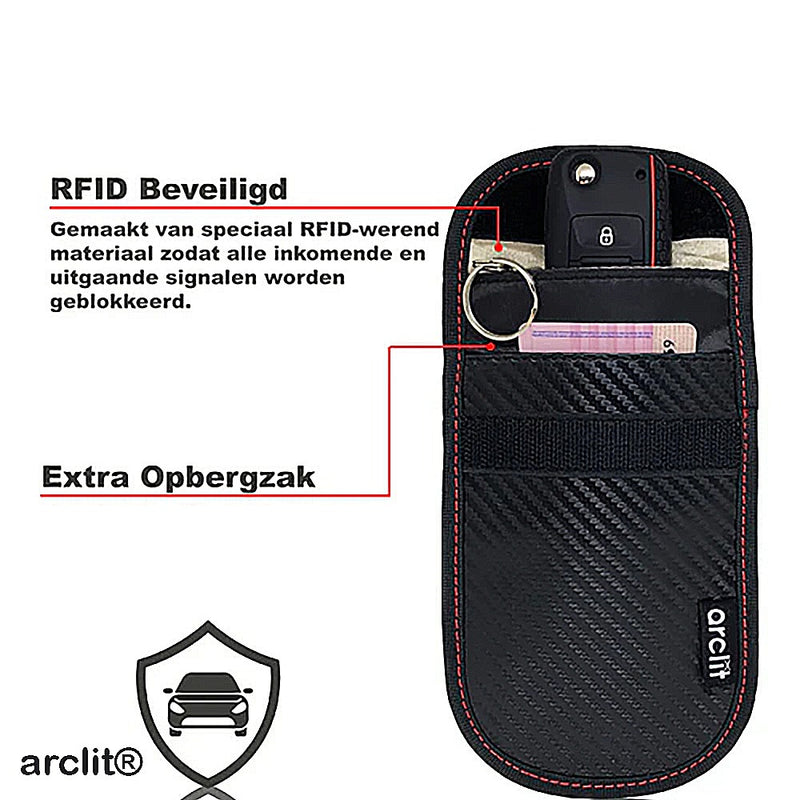 Arclit Autosleutel RFID Anti-Diefstal Beschermhoes (M) 2x