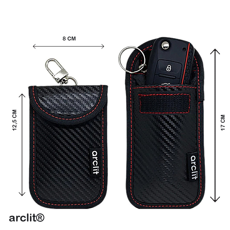 Arclit Carbon Autosleutel RFID Anti-Diefstal Beschermhoes (S) 2x